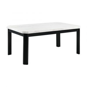 Picket House Furnishings - Celine White Marble Standard Height Dining Table - CFC700DTB