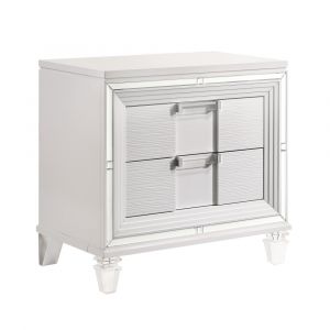 Picket House Furnishings - Charlotte 2-Drawer Nightstand w/ USB in White - TN700NS