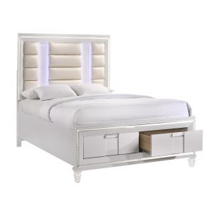 Picket House Furnishings - Charlotte 2-Drawer Queen Storage Bed in White - TN700QB