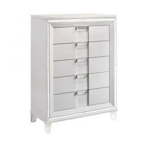 Picket House Furnishings - Charlotte 5-Drawer Flip-Top Chest in White - TN700CH
