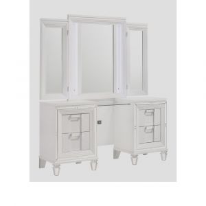 Picket House Furnishings - Charlotte Vanity Set with USB in White - TN700VT