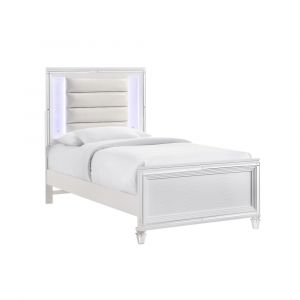 Picket House Furnishings - Charlotte Youth Twin Platform Bed in White - TN777TB