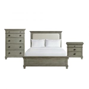 Picket House Furnishings - Clovis King Panel 3PC Bedroom Set in Grey - CW300KB3PC