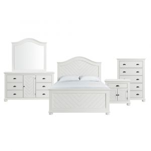 Picket House Furnishings - Conaughey Queen Panel 5PC Bedroom Set in White - B-9340-7-QB-5PC