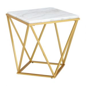 Picket House Furnishings - Conner End Table with Gold Metal - CRK120ET