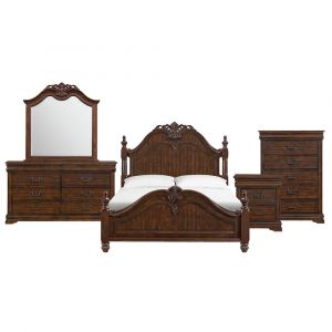 Picket House Furnishings - Coppola Queen 5PC Bedroom Set in Cherry - B-6580-5-QB-5PC