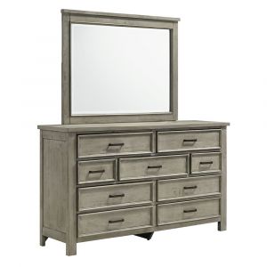 Picket House Furnishings - Damen Dresser & Mirror Set in Drift Grey - SV300DRMR