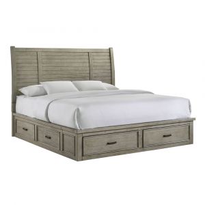Picket House Furnishings - Damen King Storage Bed in Drift Grey - SV300KB
