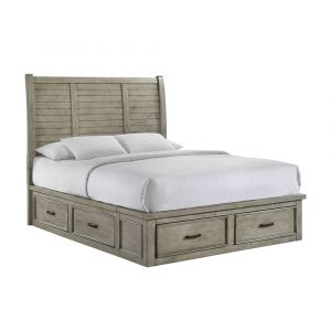 Picket House Furnishings - Damen Queen Storage Bed in Drift Grey - SV300QB
