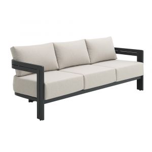 Picket House Furnishings - Del Mar Sofa - Black and Soluction Beige - O-10910-10340-300