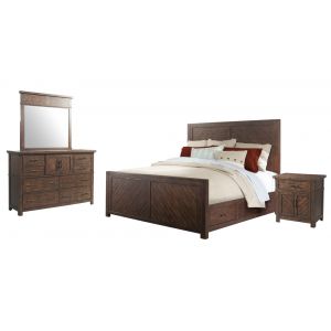 Picket House Furnishings - Dex King Platform Storage 4PC Bedroom Set - JX600KB4PC