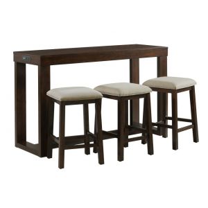 Picket House Furnishings - Drew Multipurpose Bar Table Set in Dark Walnut - THY100BTSPE