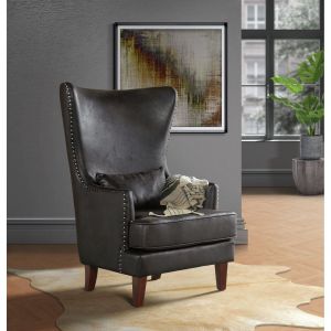 Picket House Furnishings - Elia Chair with Chrome Nails In Sierra Espresso - UKR3005100
