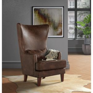 Picket House Furnishings - Elia Chair with Chrome Nails In Sierra Toffee - UKR3002100