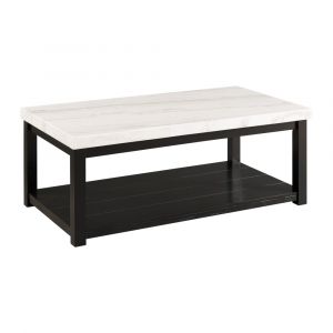 Picket House Furnishings - Evie White Marble Rectangle Coffee Table - CML100CTE
