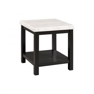 Picket House Furnishings - Evie White Marble Square End Table - CML100ETE