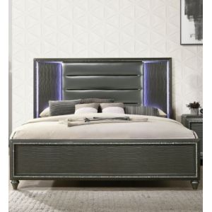 Picket House Furnishings - Faris King Panel Bed in Black - MN600KB