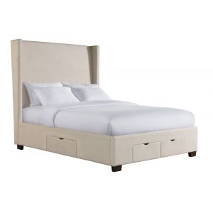 Picket House Furnishings - Fiona Queen Upholstered Storage Bed in Sand - UMG3152QSB