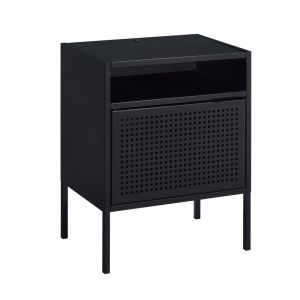 Picket House Furnishings - Gemma Nightstand with USB Port in Black - CEB800NSE