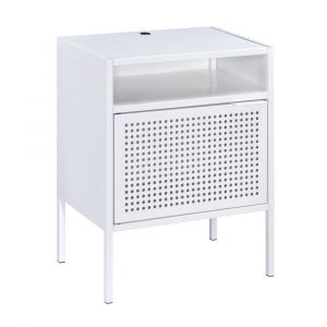 Picket House Furnishings - Gemma Nightstand with USB Port in White - CEB700NSE