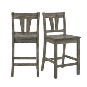 Picket House Furnishings - Grayson Counter Side Chair with Wooden Seat - (Set of 2) - DNH100CSCWVS