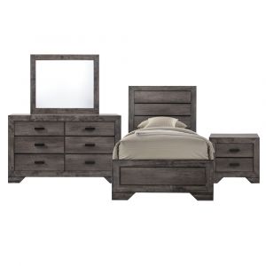 Picket House Furnishings - Grayson Youth Twin Panel 4PC Bedroom Set - NH100TB4PC