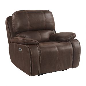 Picket House Furnishings - Grover Power Motion Recliner with Power Head Recliner in Heritage Coffee - U-5230-8641-105PP