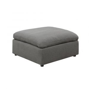 Picket House Furnishings Haven Ottoman In Charcoal - UCL3057000