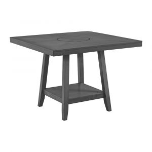 Picket House Furnishings - Hester Square Counter Table with Lazy Susan in Grey - D-7670-3-CT