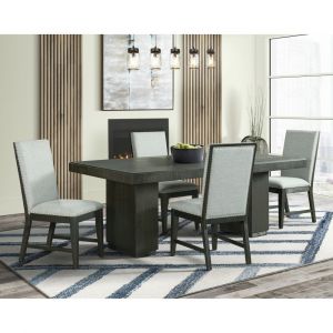 Picket House Furnishings - Holden 5PC Standard Height Dining Set-Table and Four Side Chairs in Gray - DDV100DT5PC