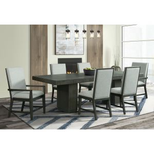Picket House Furnishings - Holden 7PC Standard Height Dining Set-Table, Four Side Chairs & Two Arm Chairs in Gray - DDV100DT7PC