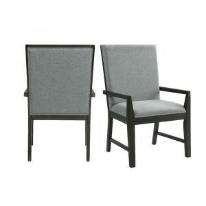 Picket House Furnishings - Holden Standard Height Arm Chair in Gray - (Set of 2) - DDV100AC