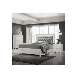 Picket House Furnishings - Icon Twin Panel 3PC Bedroom Set in White - B-1090-TB3PC