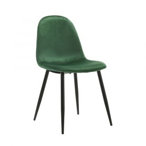 Picket House Furnishings - Isla Velvet Side Chair in Emerald (Set of 2) - D-8870-SCEME
