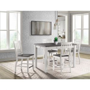 Picket House Furnishings - Jamison Two Tone 5PC Counter Height Dining Set-Table & Four Chairs - DKY350C5PC