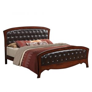 Picket House Furnishings - Jansen Queen Panel Bed in Medium Espresso - JN100QBB