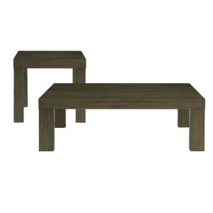 Picket House Furnishings - Jasper 2PC Occasional Table Set-Rectangle Coffee Table and End Table in Dark Walnut - TGD100CE2PC