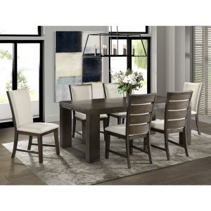 Picket House Furnishings - Jasper 7PC Dining Set-Table & Six Slat Back Chairs - DGD5507PC