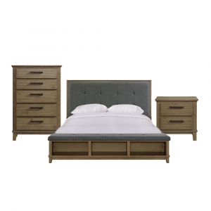 Picket House Furnishings - Jaxon King Storage 3PC Bedroom Set in Grey - JL300KB3PC