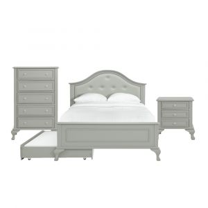 Picket House Furnishings - Jenna Full Panel 3PC Bedroom Set in Grey - JS300FTB3PC