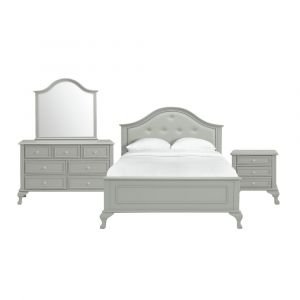 Picket House Furnishings - Jenna Full Panel 4PC Bedroom Set in Grey - JS300FB4PC