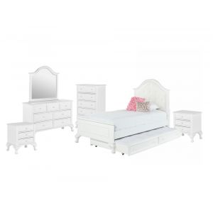 Picket House Furnishings - Jenna Twin Bed with Trundle 6 PC Set - JS700TT6PC