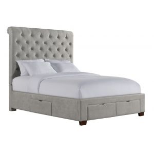 Picket House Furnishings - Jeremiah Queen Upholstered Storage Bed in Gray - UWF3151QSB