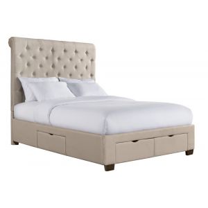 Picket House Furnishings - Jeremiah Queen Upholstered Storage Bed in Sand - UWF3152QSB