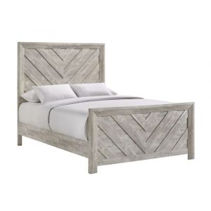 Picket House Furnishings - Keely Full Panel Bed in White - EL700FB