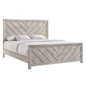 Picket House Furnishings - Keely King Panel Bed in White - EL700KB