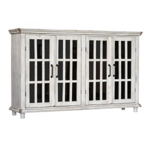 Picket House Furnishings - Lane Server in White with Black Interior - MALC100BC