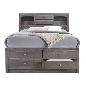 Picket House Furnishings - Madison King Storage Bed in Gray - EG170KB