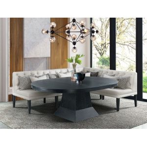 Picket House Furnishings - Mara 4PC Oval Dining Table Set-Table, Corner, Loveseat, and Sofa - DMD1404PC