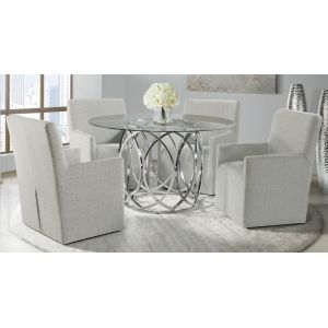 Picket House Furnishings - Marcy Standard Height 5PC Dining Set-Table and Four Arm Chairs - CDML100A5PC